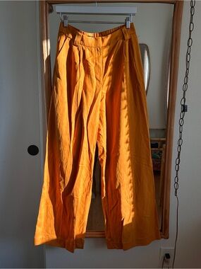 Express Wide-Leg Trousers in Burnt Orange